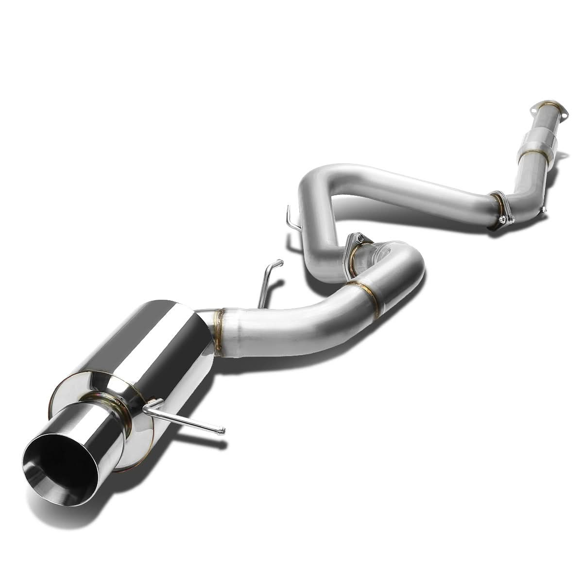 2000-2005 Mitsubishi Eclipse Single Rolled Tip Catback Exhaust Stainless Steel