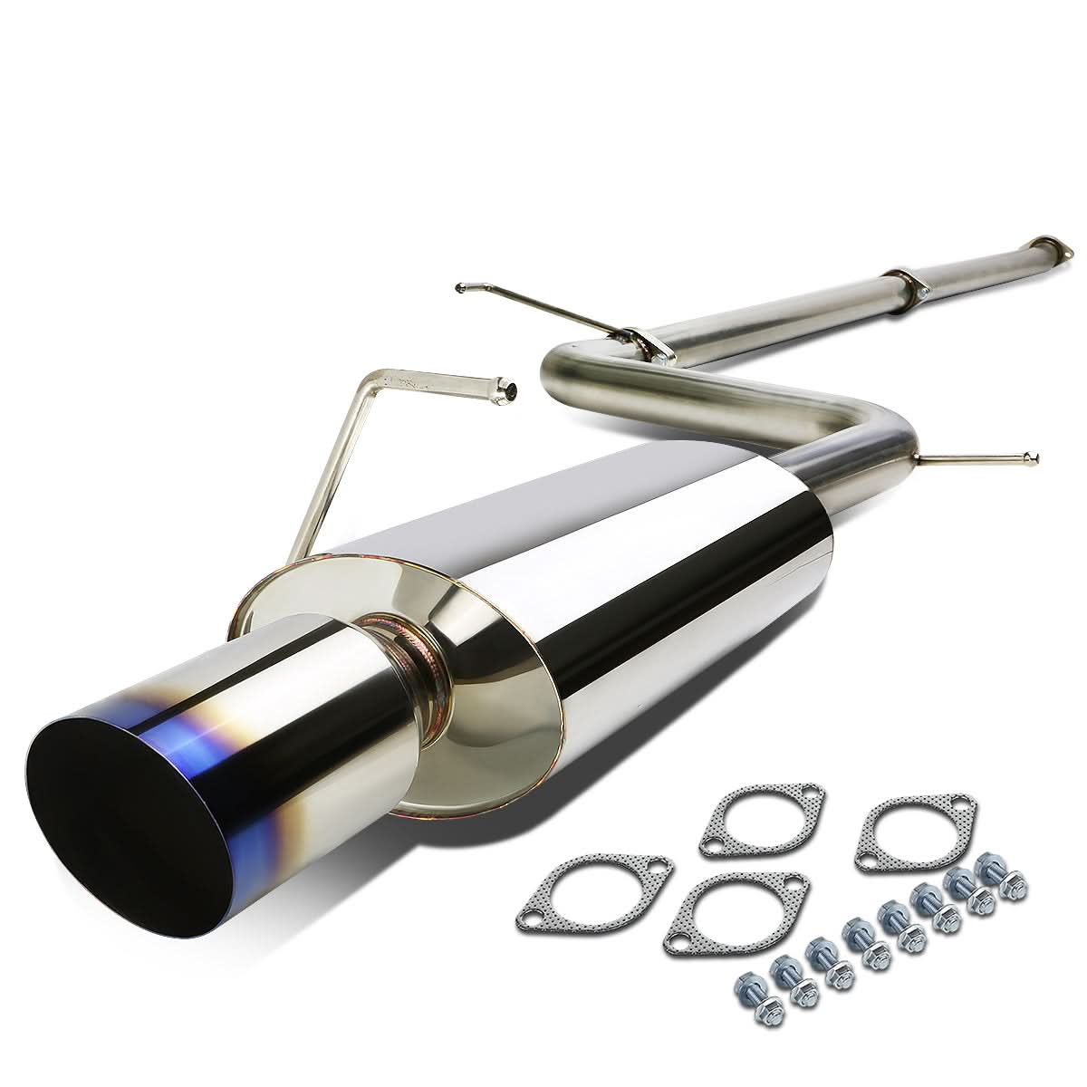2006-2012 Mitsubishi Eclipse Catback Exhaust Single Burnt Tip Stainless Steel