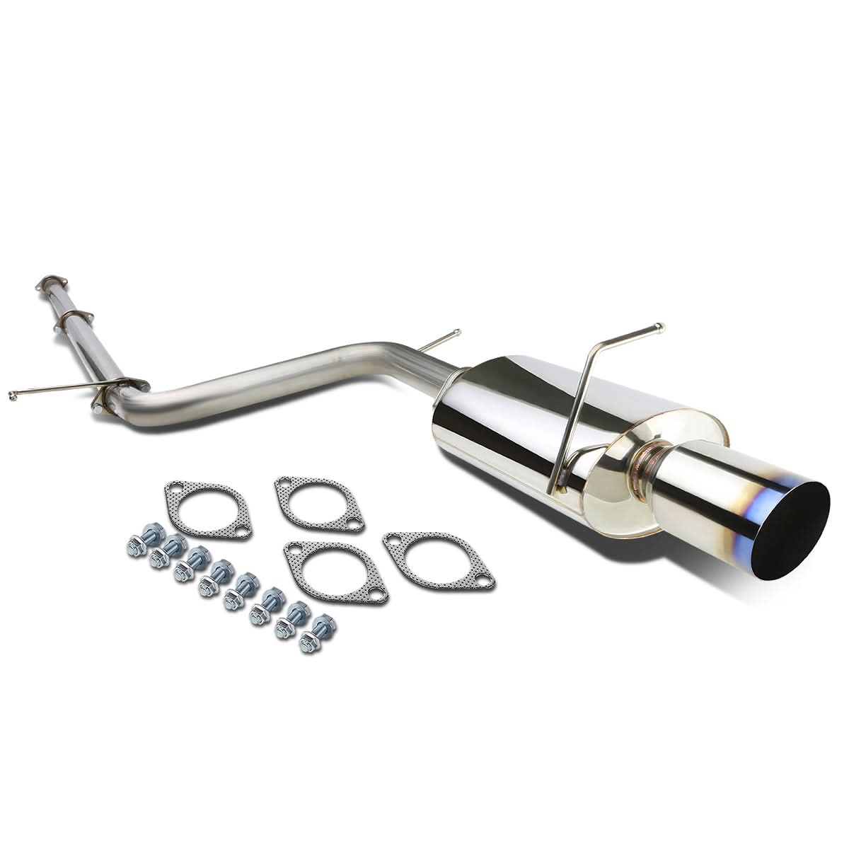 2006-2012 Mitsubishi Eclipse Catback Exhaust Single Burnt Tip Stainless Steel
