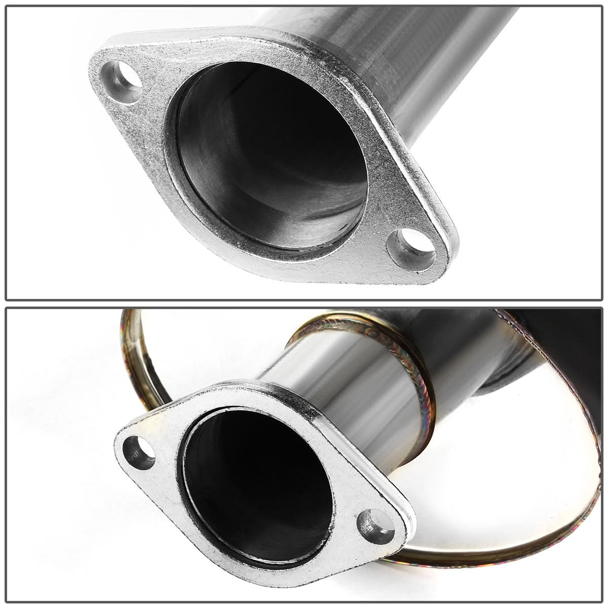 06-12 Mitsubishi Eclipse Single Rolled Tip Catback Exhaust Stainless Steel