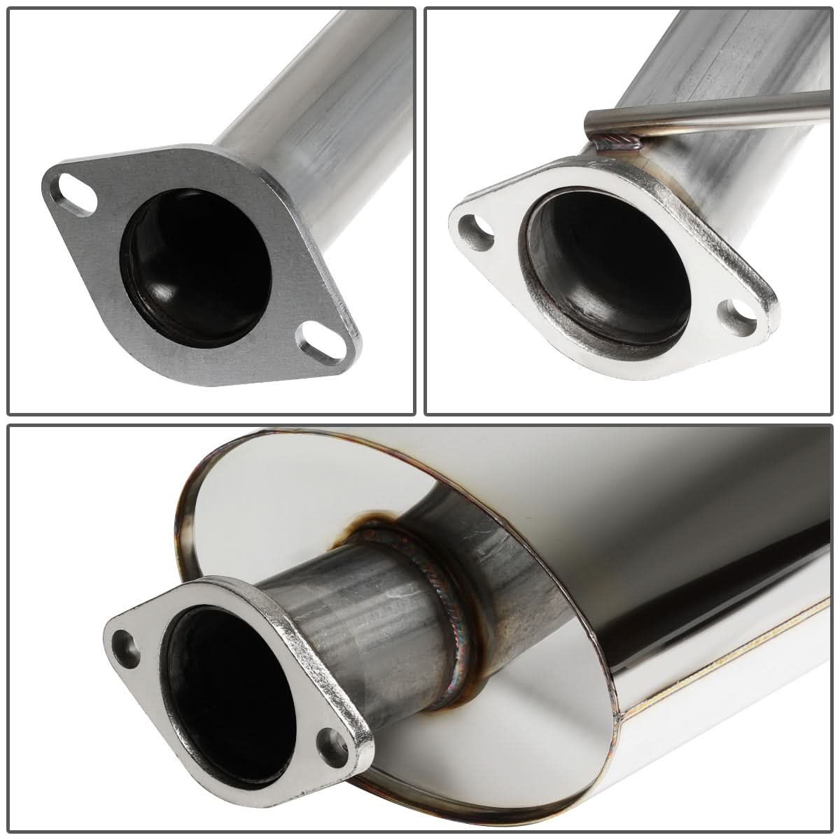 2006-2009 Mitsubishi Eclipse V6 Single Tip Catback Exhaust Stainless Steel