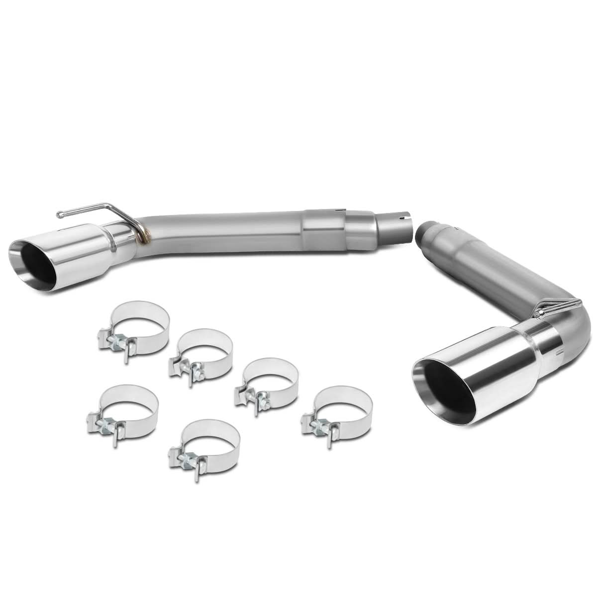 10-15 Chevrolet Camaro Dual Rolled Tip Axleback Exhaust Stainless Steel