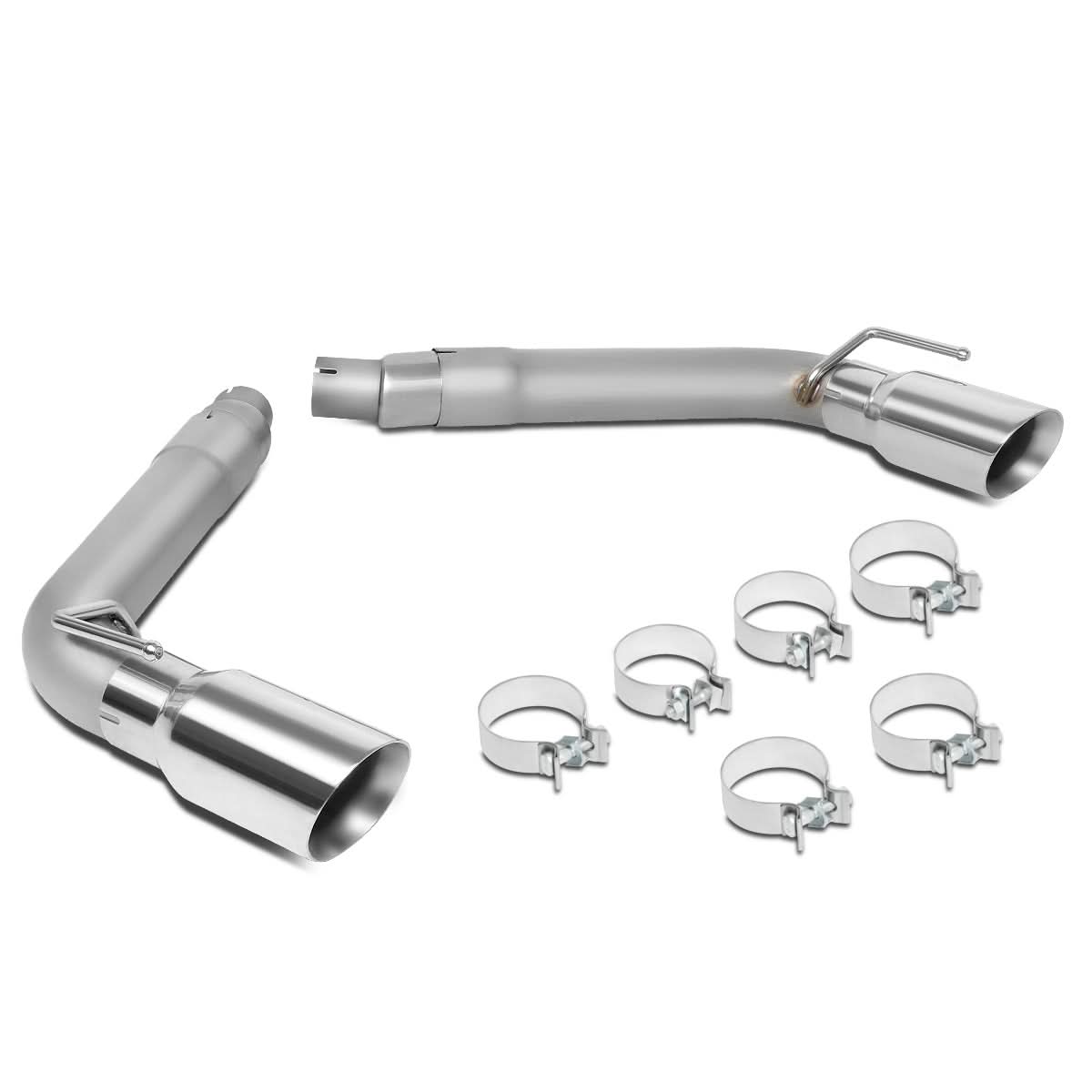10-15 Chevrolet Camaro Dual Rolled Tip Axleback Exhaust Stainless Steel