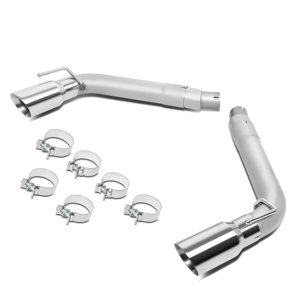 10-15 Chevrolet Camaro Dual Rolled Tip Axleback Exhaust Stainless Steel