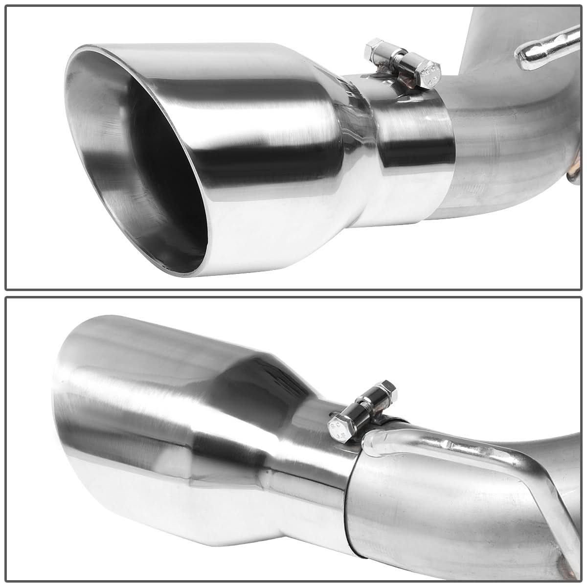 10-15 Chevrolet Camaro 6.2L Axelback Dual Rolled Tip Exhaust Stainless Steel