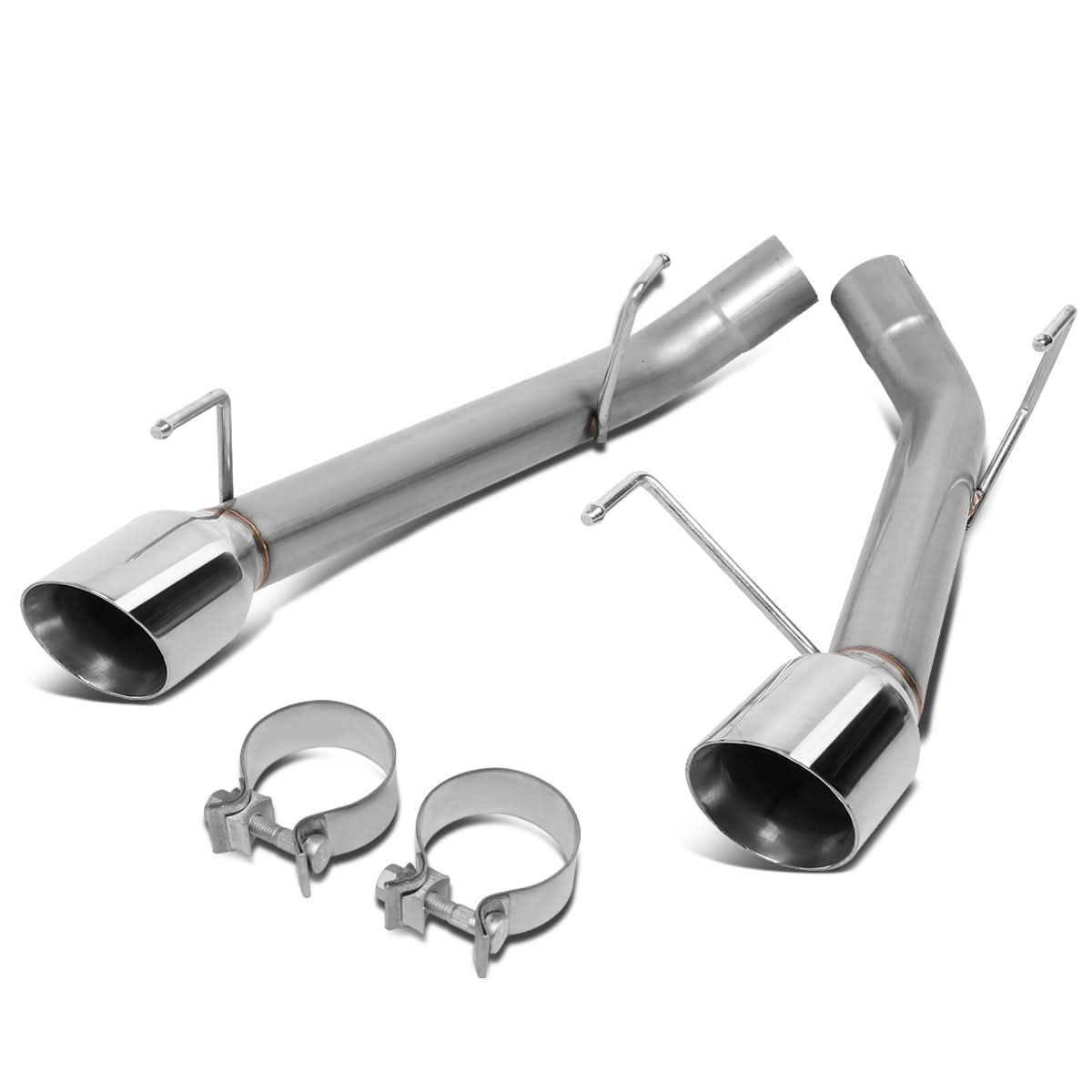 2005-2010 Ford Mustang Axleback Exhaust Dual Rolled Tip Stainless Steel