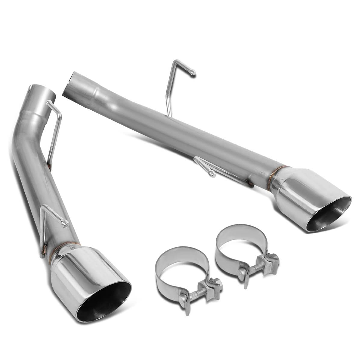 2005-2010 Ford Mustang Axleback Exhaust Dual Rolled Tip Stainless Steel