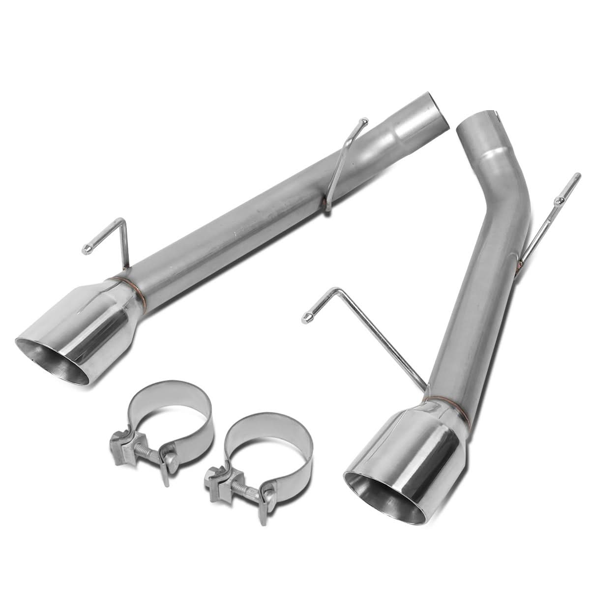 2005-2010 Ford Mustang Axleback Exhaust Dual Rolled Tip Stainless Steel