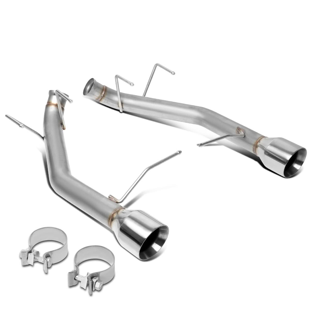 11-14 Ford Mustang 3.7L Axelback Exhaust Dual Rolled Tip Stainless Steel