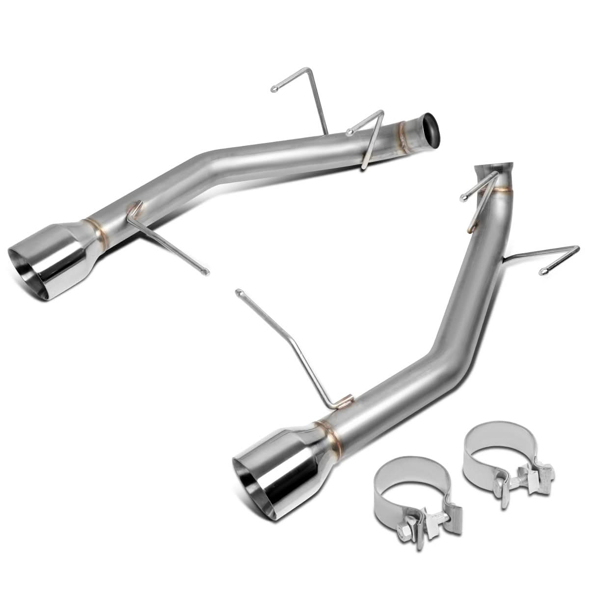 11-14 Ford Mustang 3.7L Axelback Exhaust Dual Rolled Tip Stainless Steel