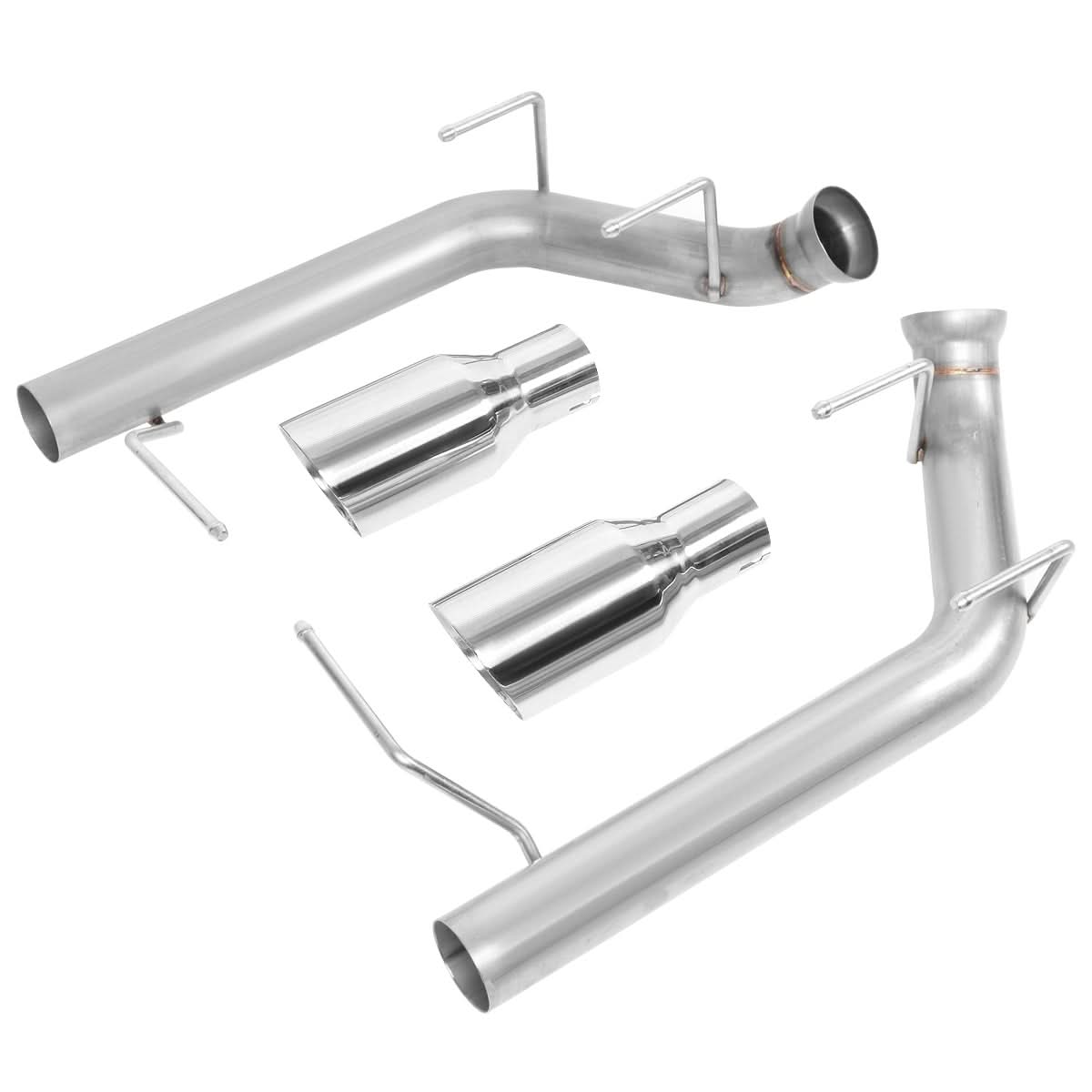 2011-2014 Ford Mustang 5.0L Axleback Exhaust Dual Rolled Tip Stainless Steel