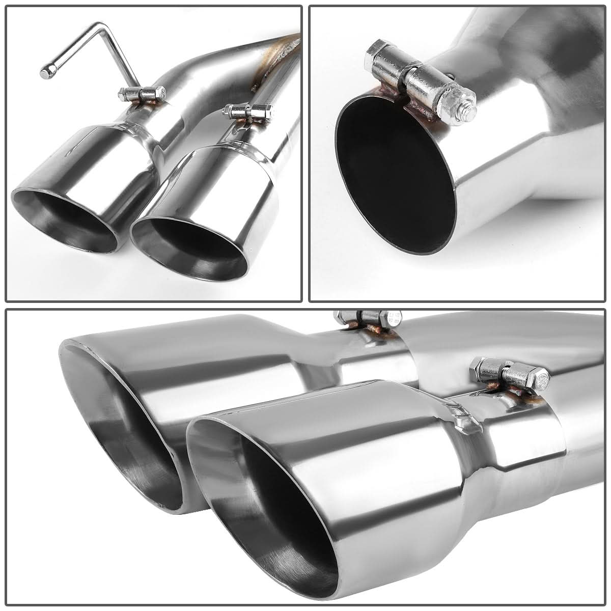 2018-2020 Ford Mustang 5.0L Axleback Exhaust Dual Rolled Tip Stainless Steel