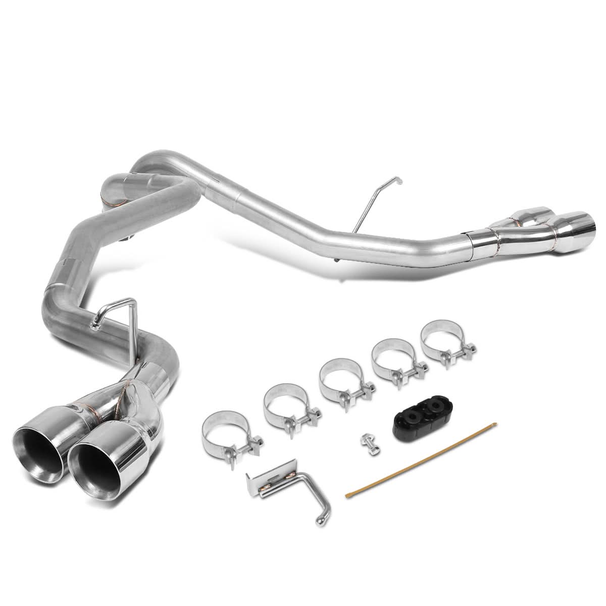 2009-2013 GMC Yukon Denali Quad Tip Axleback Exhaust Stainless Steel