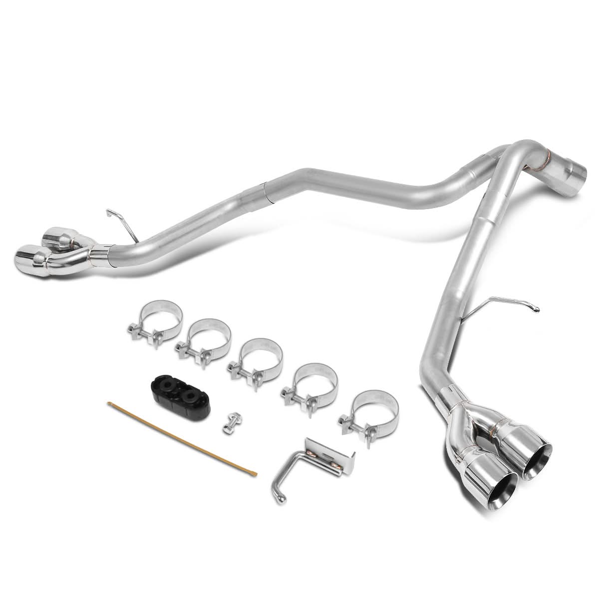 2009-2013 GMC Yukon Denali Quad Tip Axleback Exhaust Stainless Steel