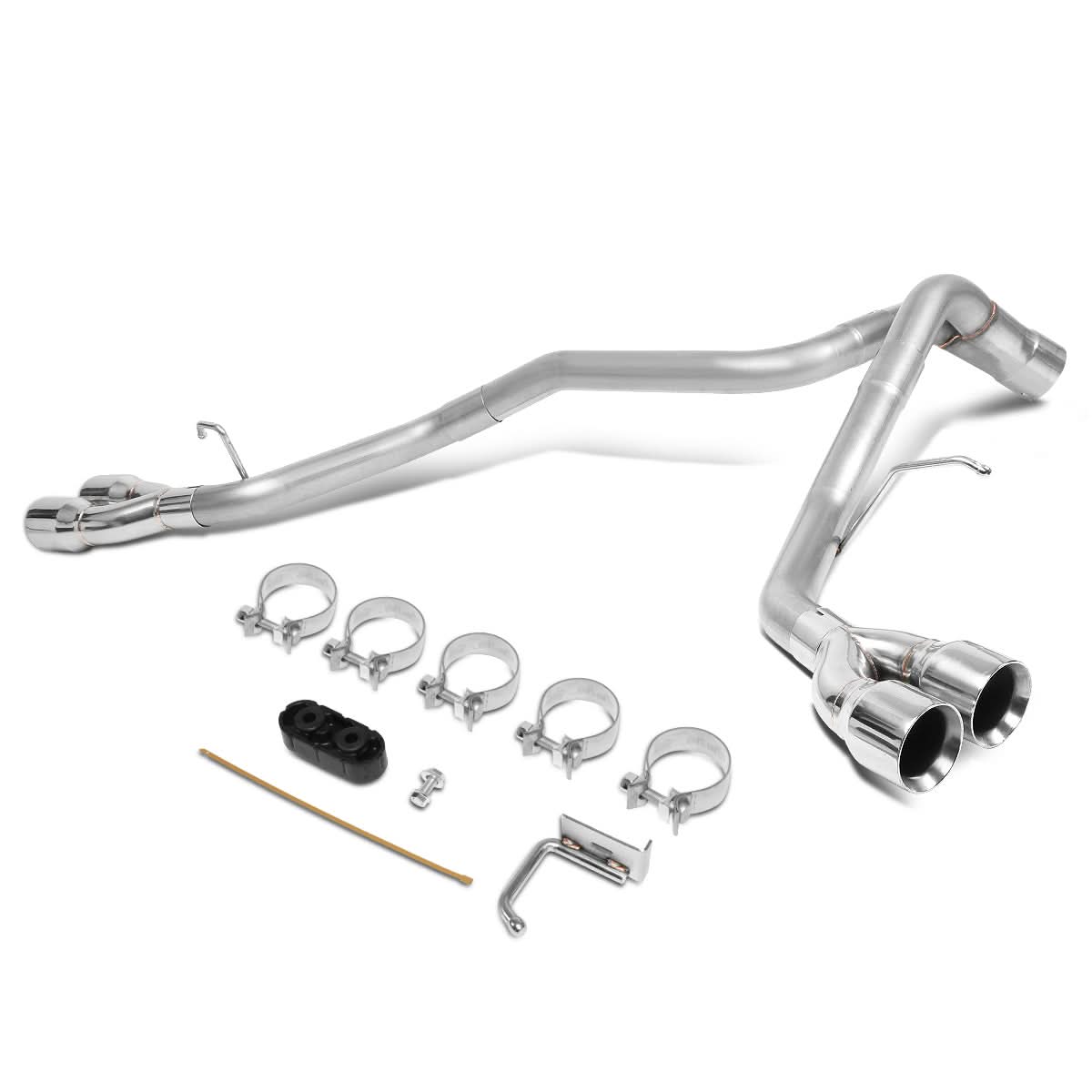 2009-2013 GMC Yukon Denali Quad Tip Axleback Exhaust Stainless Steel
