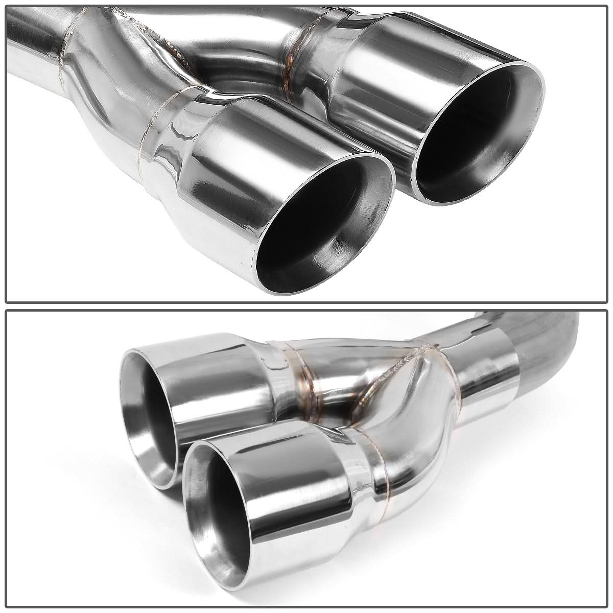 2009-2013 GMC Yukon Denali Quad Tip Axleback Exhaust Stainless Steel