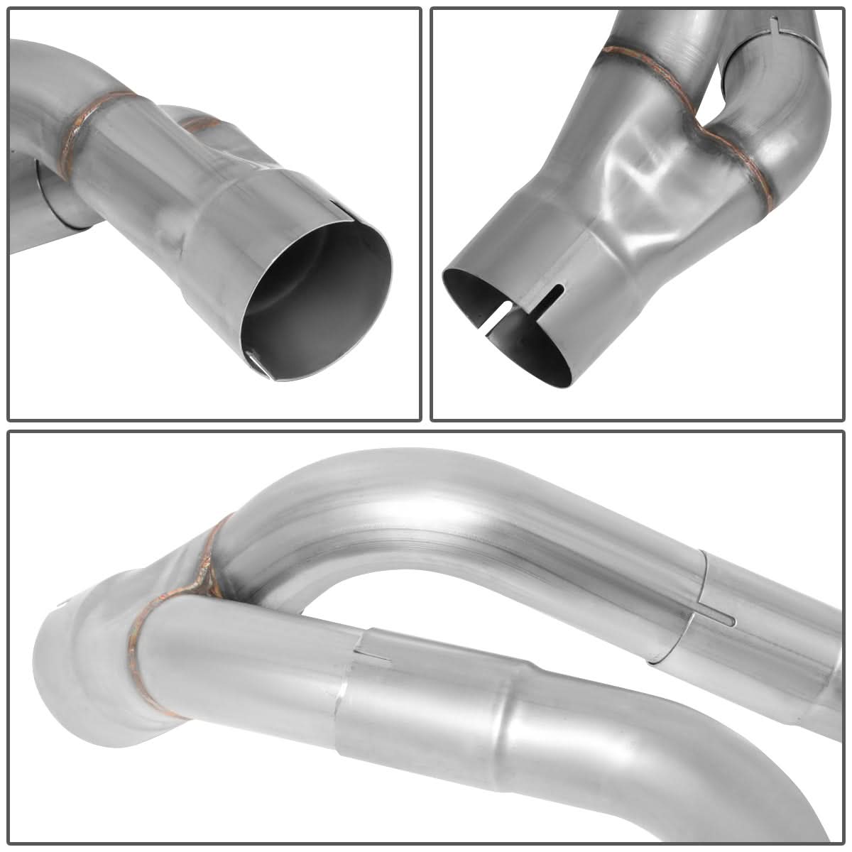 2009-2013 GMC Yukon Denali Quad Tip Axleback Exhaust Stainless Steel