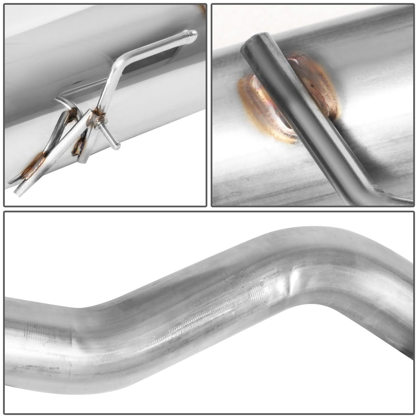02-06 Nissan Altima 2.5L Single Oval Burnt Tip Catback Exhaust Stainless Steel