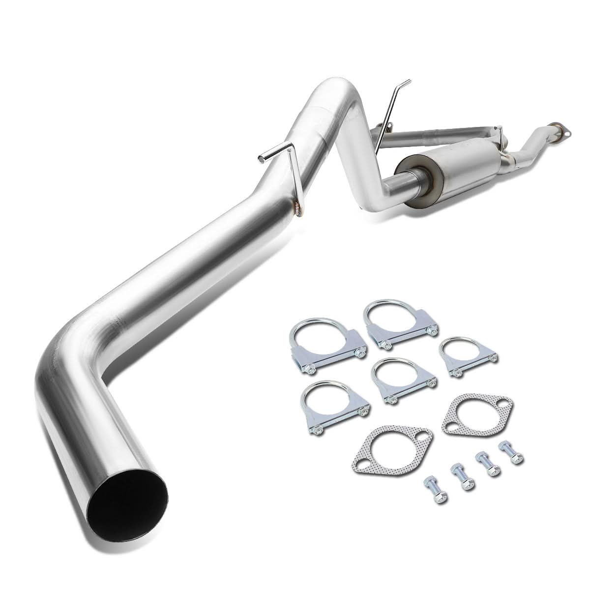 2005-2017 Nissan Frontier Single Tip Catback Exhaust - Stainless Steel