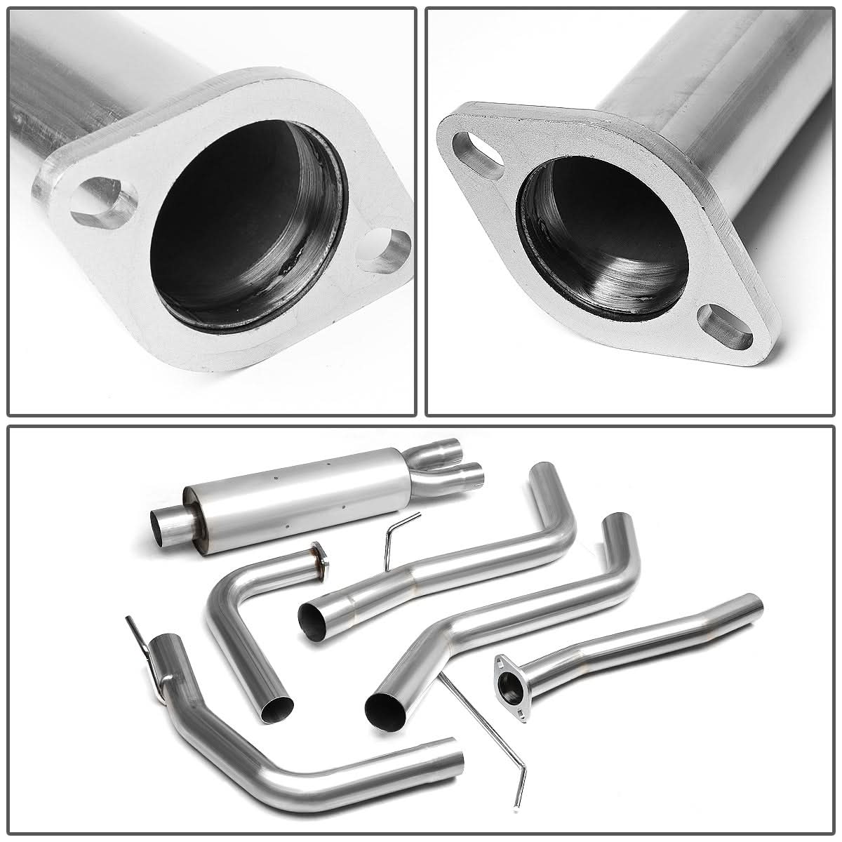 2005-2017 Nissan Frontier Single Tip Catback Exhaust - Stainless Steel