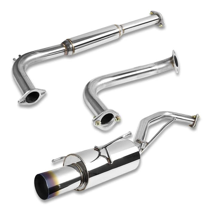00-03 Nissan Maxima V7 Style Catback Exhaust Single Burnt Tip Stainless Steel
