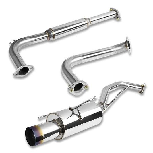00-03 Nissan Maxima V7 Style Catback Exhaust Single Burnt Tip Stainless Steel