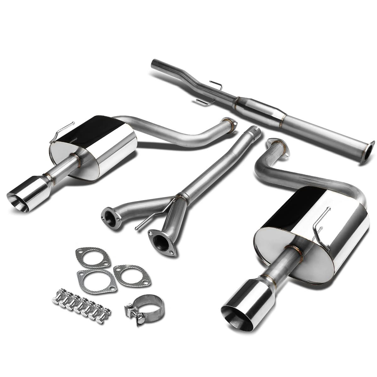 09-15 Nissan Maxima Catback Exhaust System Dual Rolled Tip Stainless Steel