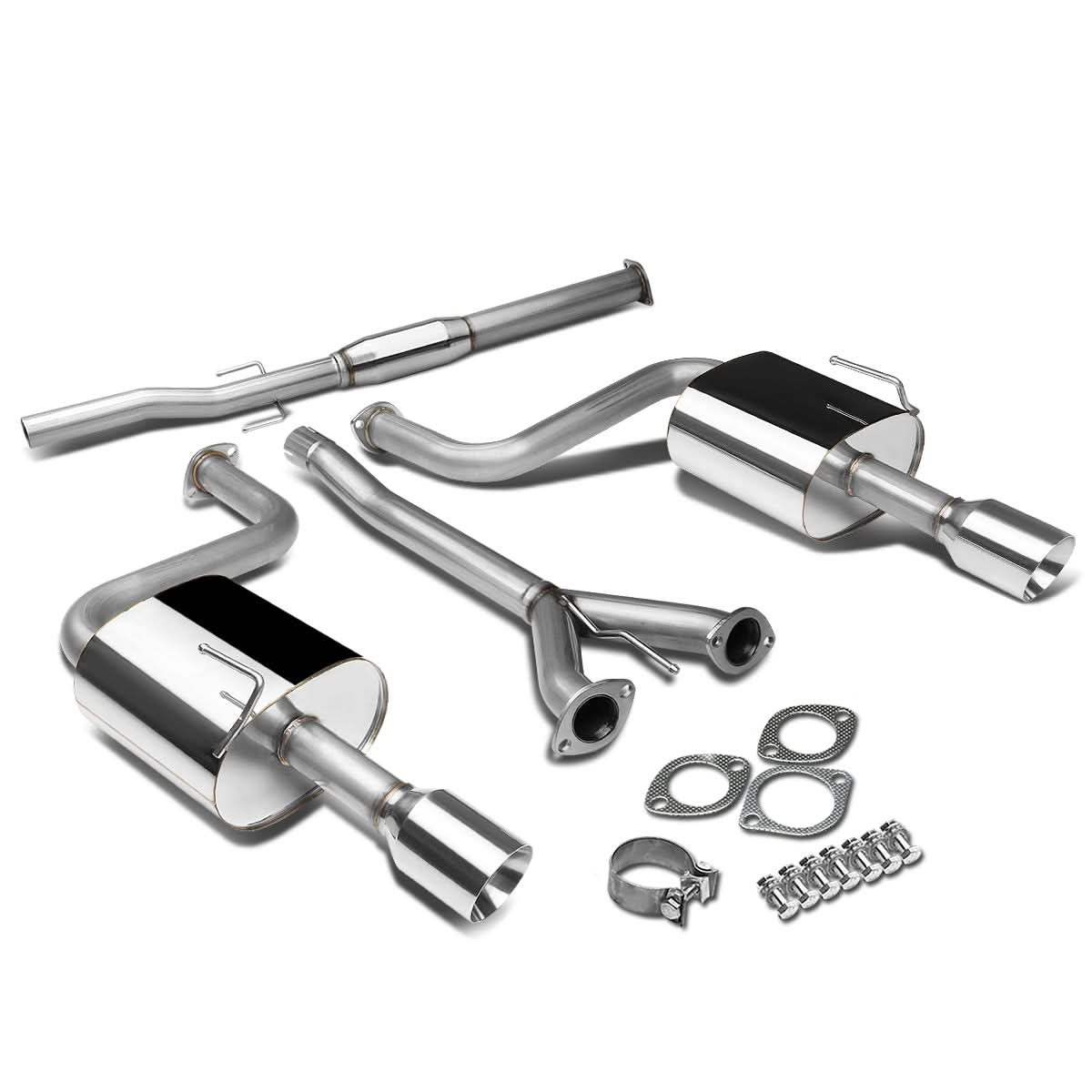 09-15 Nissan Maxima Catback Exhaust System Dual Rolled Tip Stainless Steel
