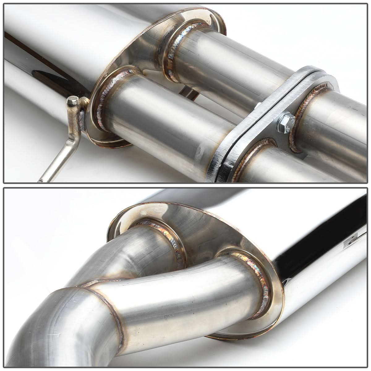1989-1994 Nissan 240SX Dual Tip Catback Exhaust - Stainless Steel