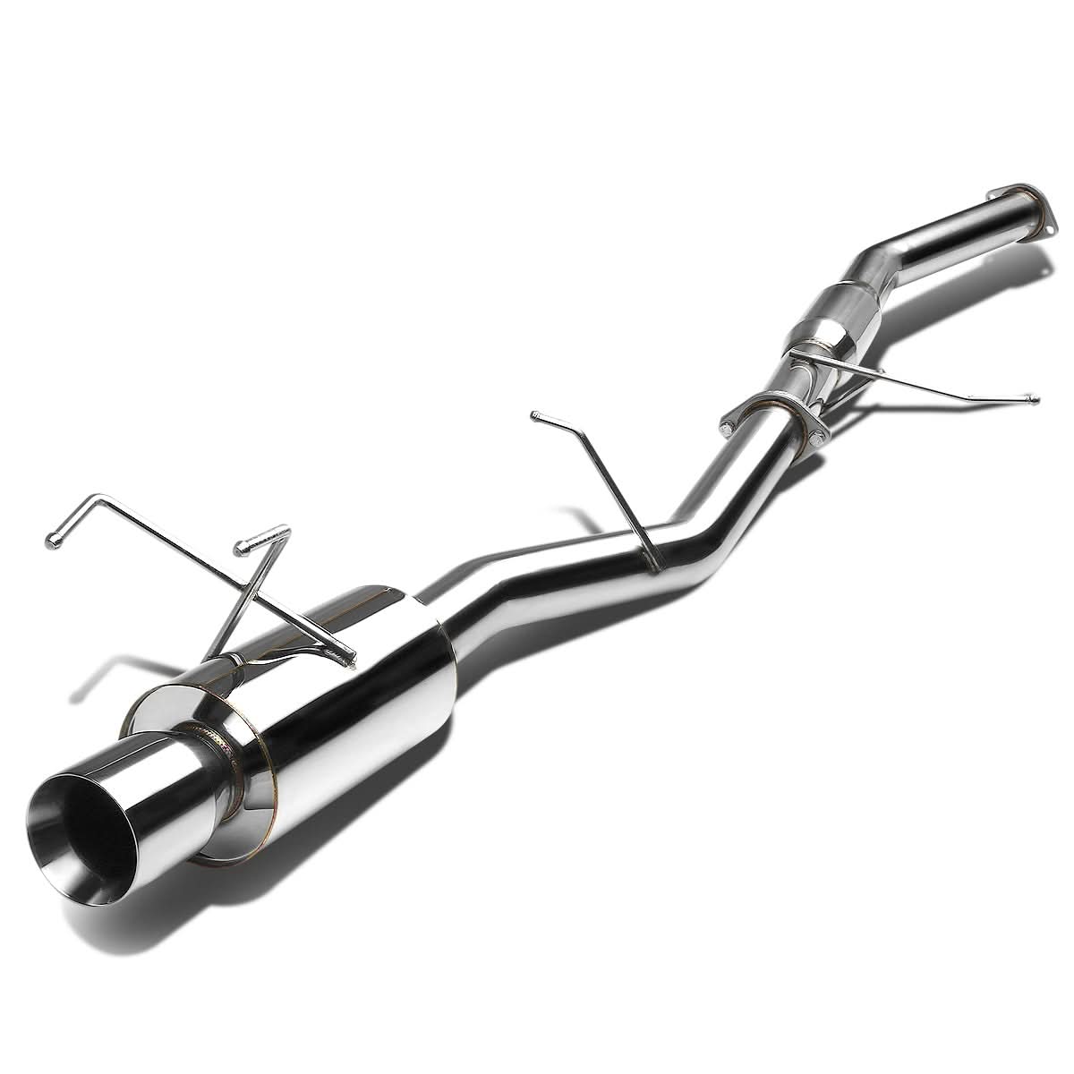 89-94 Nissan 240SX Catback Exhaust Single Rolled Tip Stainless Steel