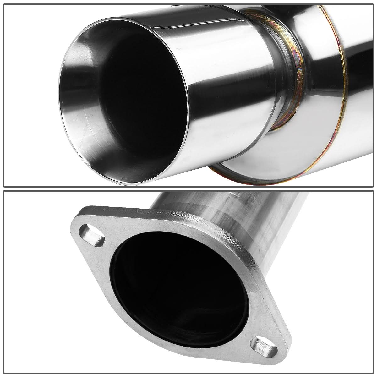 89-94 Nissan 240SX Catback Exhaust Single Rolled Tip Stainless Steel