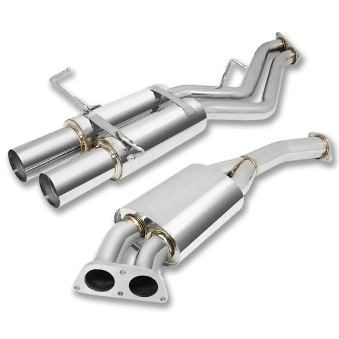 95-98 Nissan 240SX Catback Exhaust System Dual Tip Stainless Steel