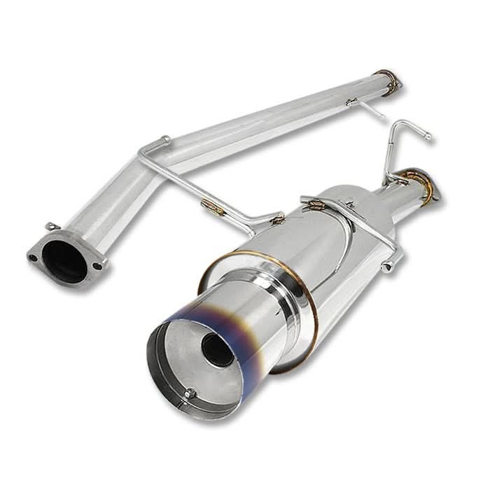 95-98 Nissan 240SX S15 Catback Exhaust Single Burnt Tip Stainless Steel