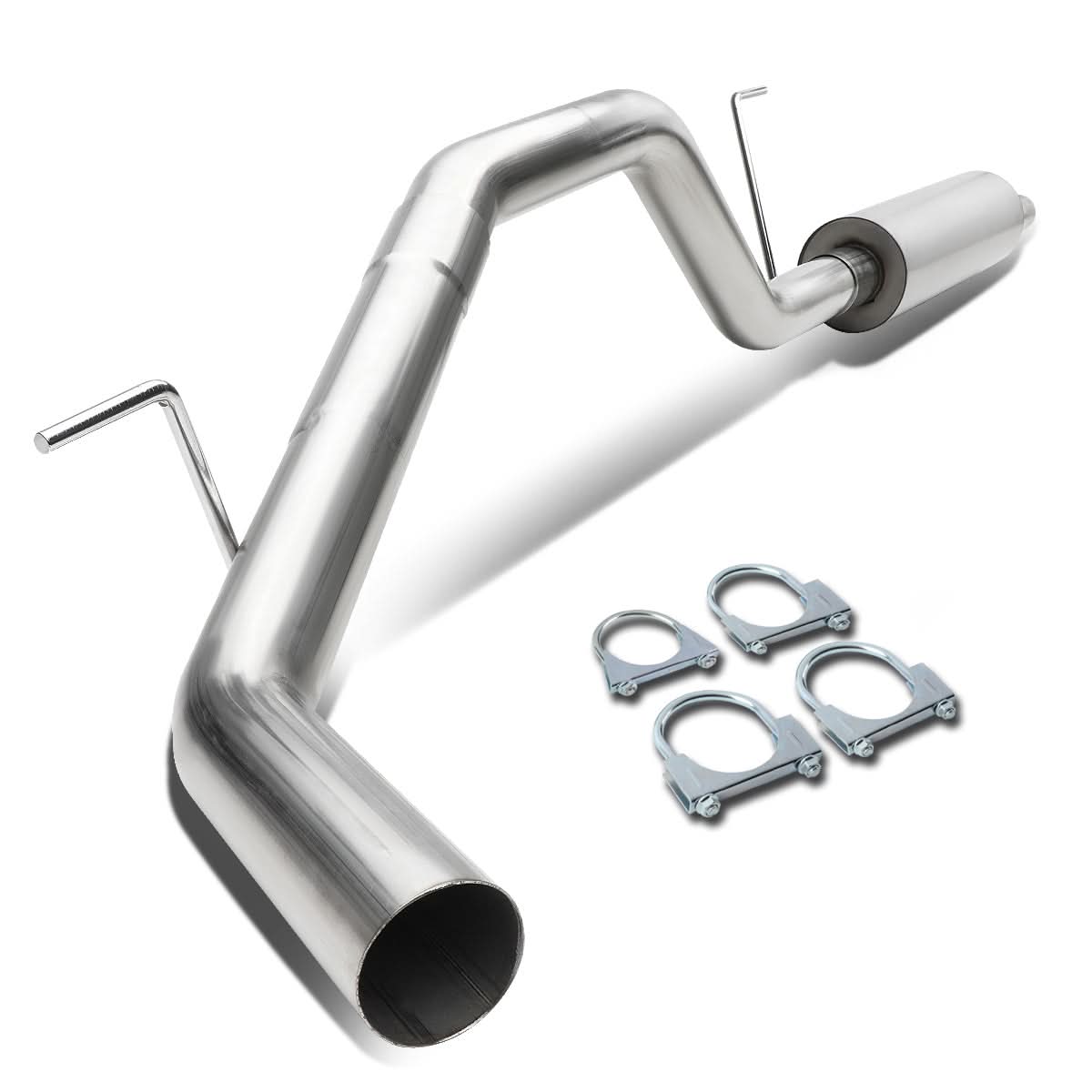 95-98 Nissan 240SX S14 Catback Exhaust Single Rolled Tip Stainless Steel