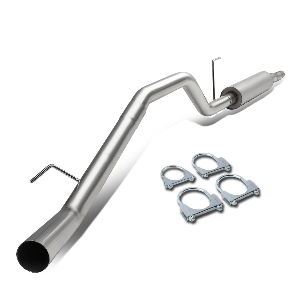 95-98 Nissan 240SX S14 Catback Exhaust Single Rolled Tip Stainless Steel
