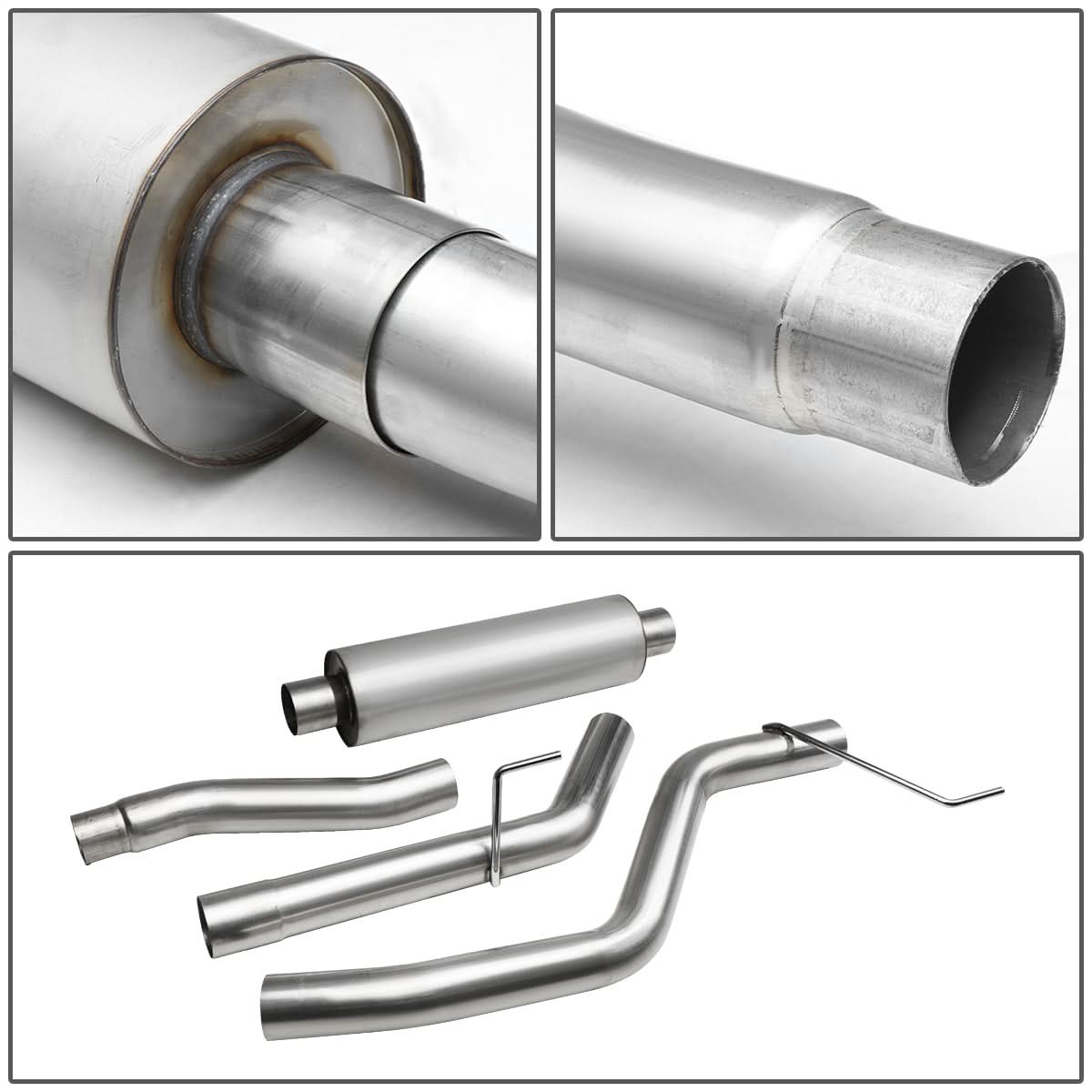 95-98 Nissan 240SX S14 Catback Exhaust Single Rolled Tip Stainless Steel