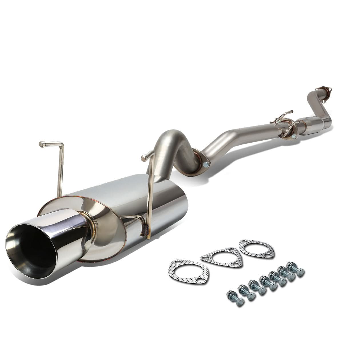 02-05 Honda Civic Si EP3 OE Style Single Tip Catback Exhaust - Stainless Steel