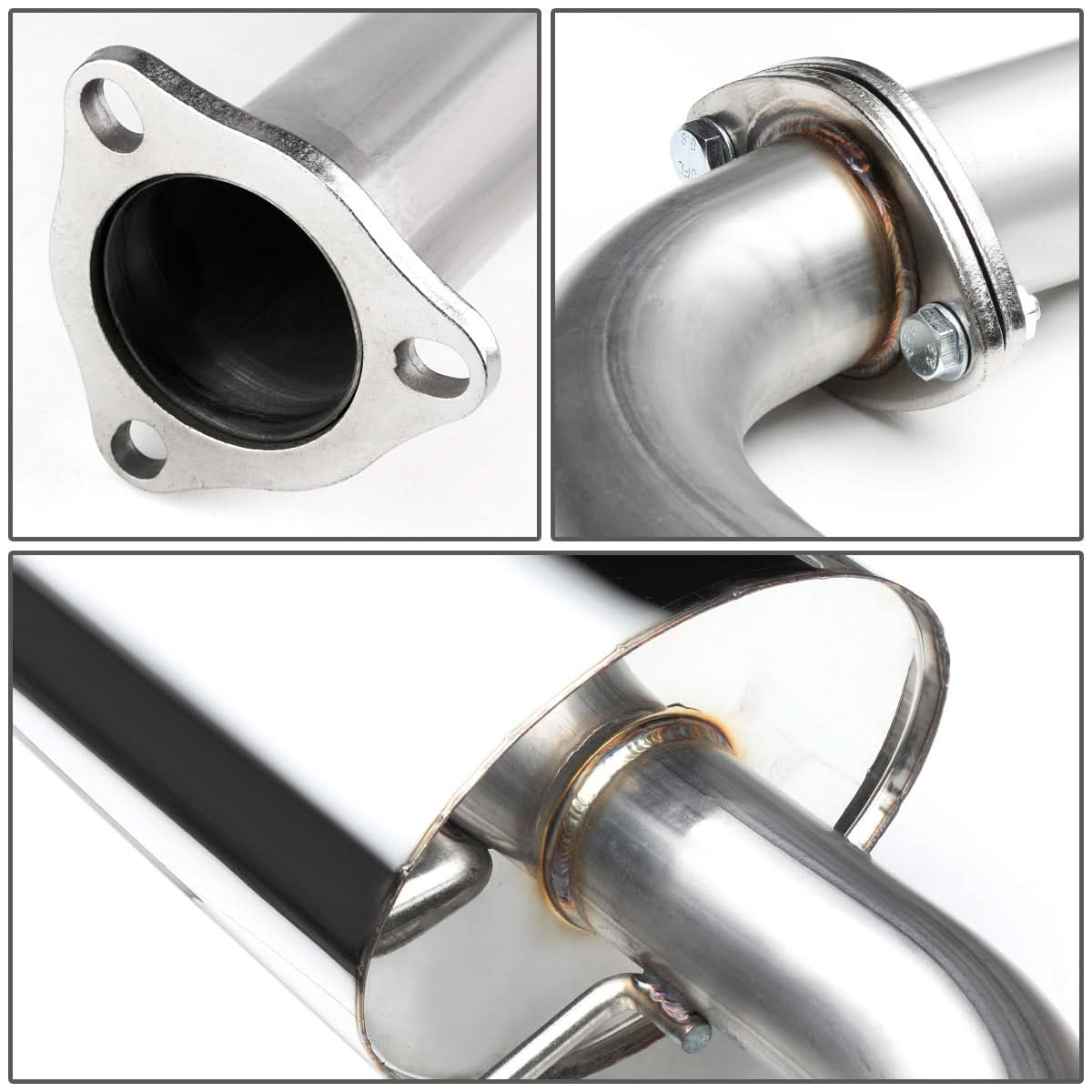 88-91 Honda Civic 4-Door OEM Style Catback Exhaust Stainless Steel