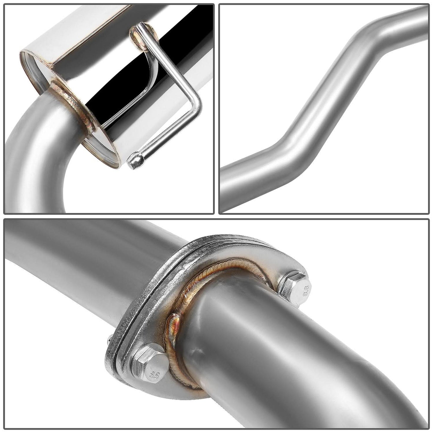 2005-2010 Scion tC Catback Exhaust Stainless Steel Single Burnt Tip
