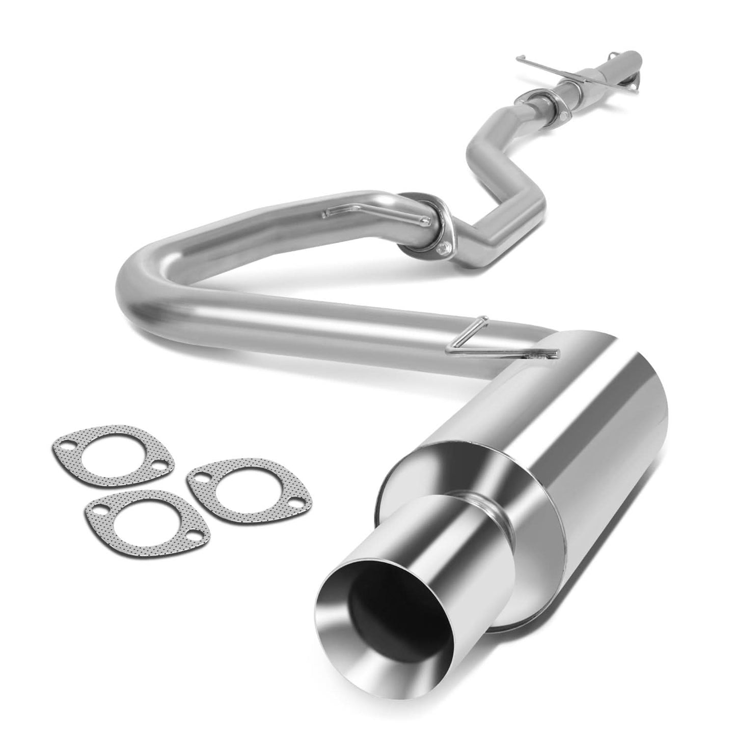 05-10 Scion tC Single Rolled Tip Catback Exhaust Stainless Steel