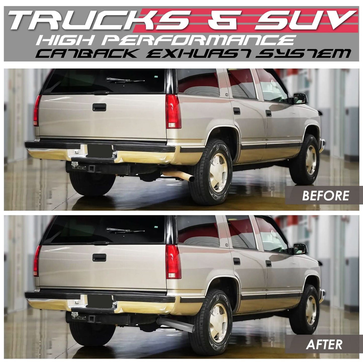 96-99 Chevrolet Tahoe Yukon 5.7L Catback Exhaust System Stainless Steel