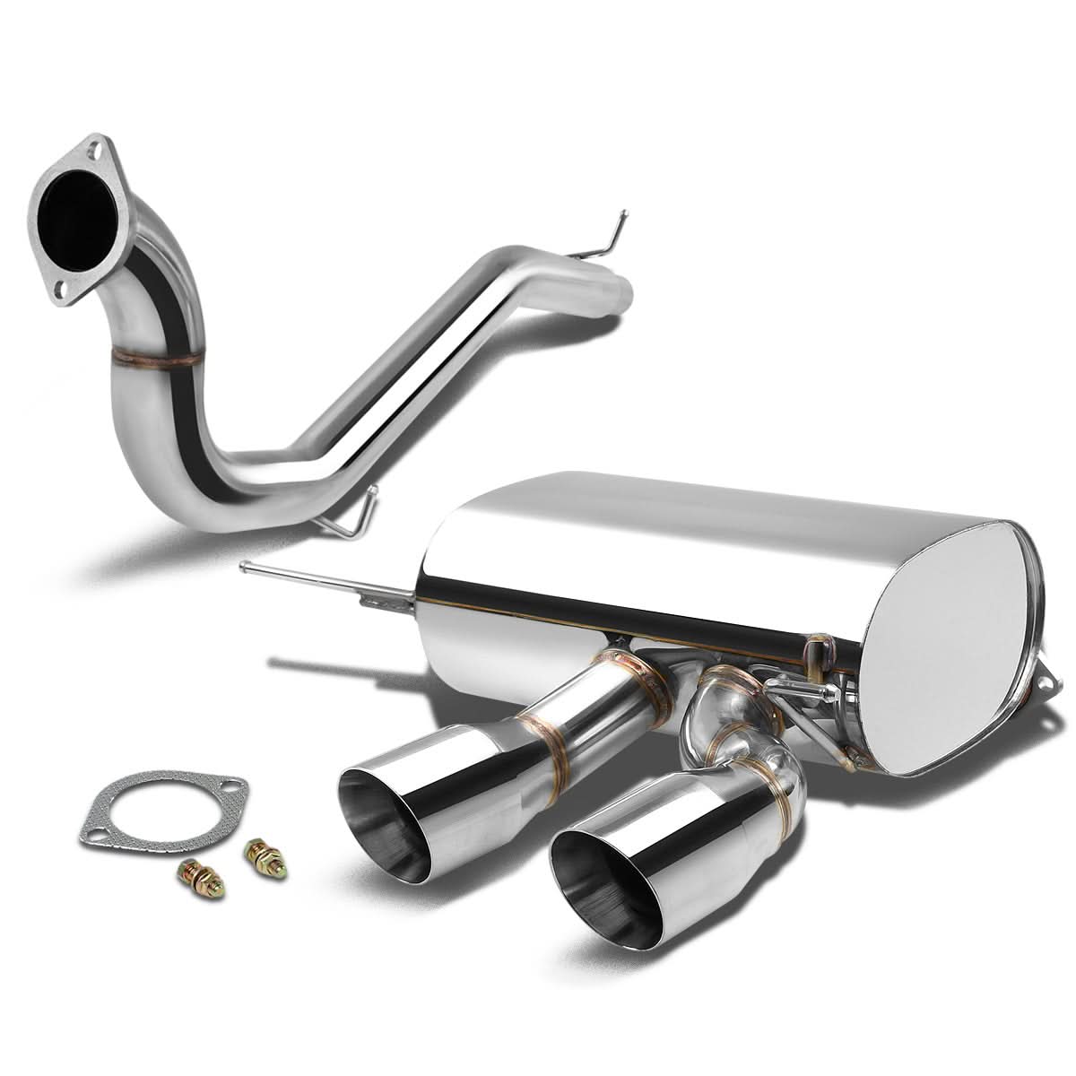 2012-2014 Volkswagen Golf R OE Style Catback Exhaust Dual Tip Stainless Steel