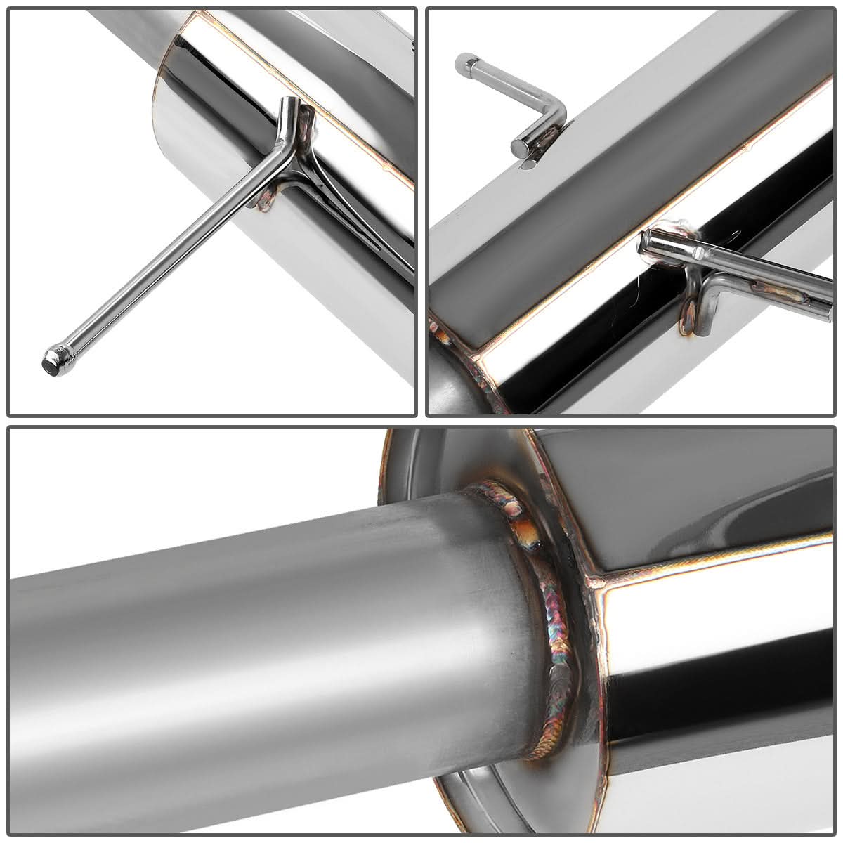 2002-2007 Subaru WRX STI Catback Exhaust Single Burnt Tip Stainless Steel