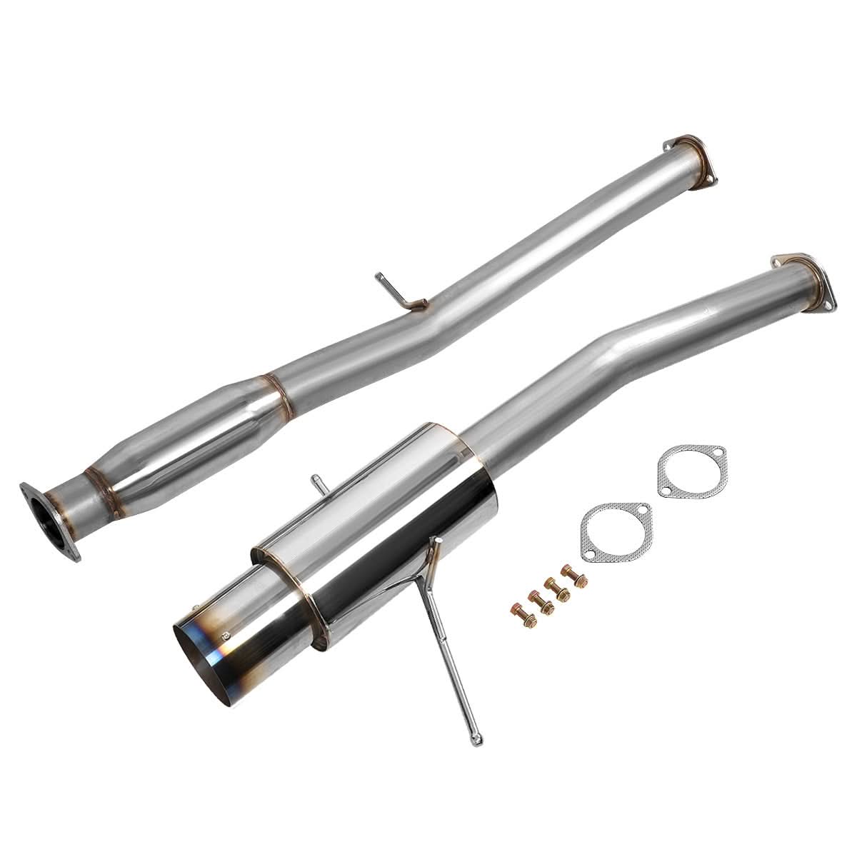 2002-2007 Subaru WRX STI Catback Exhaust Single Burnt Tip Stainless Steel