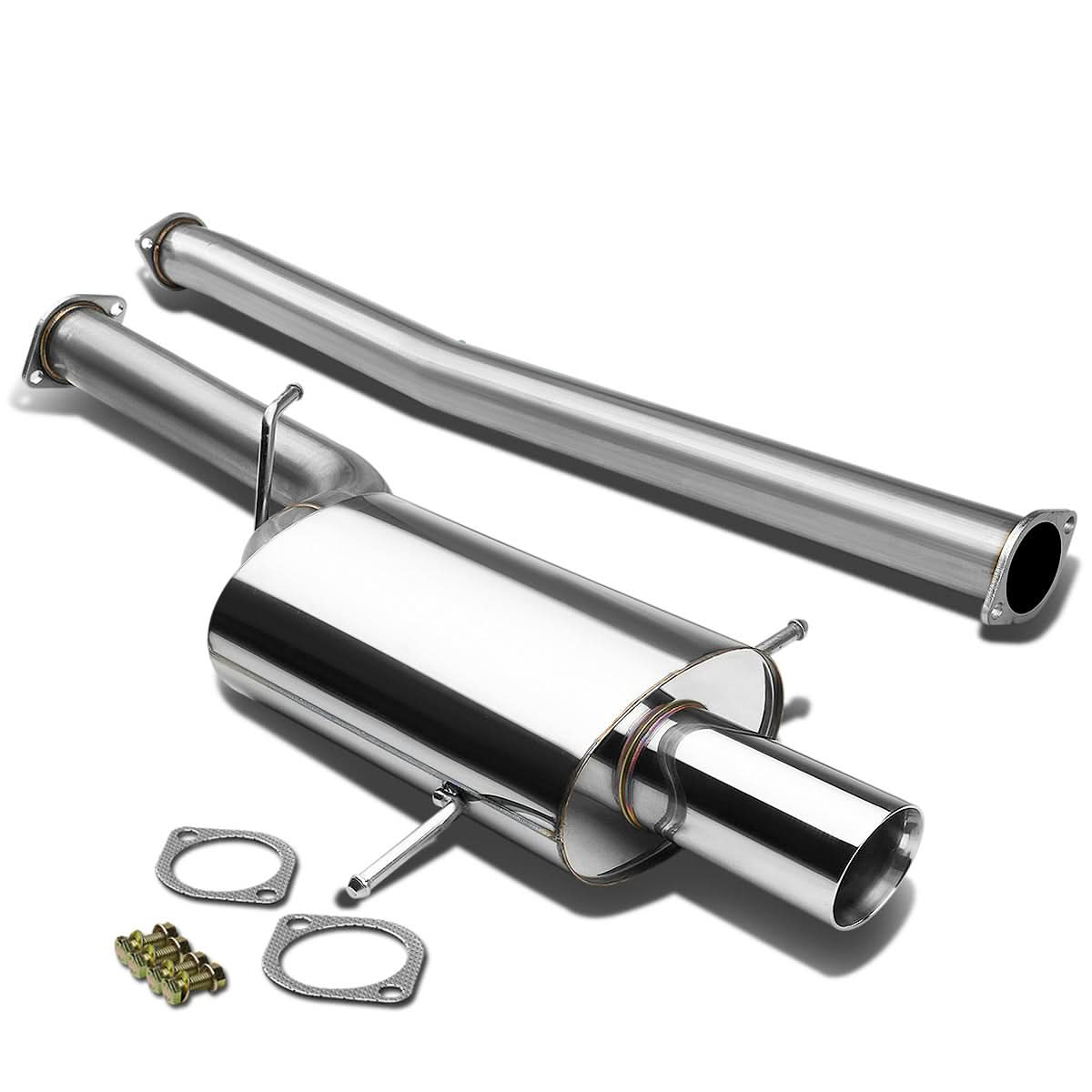 02-07 Subaru WRX/STI Catback Exhaust Single Rolled Tip Stainless Steel