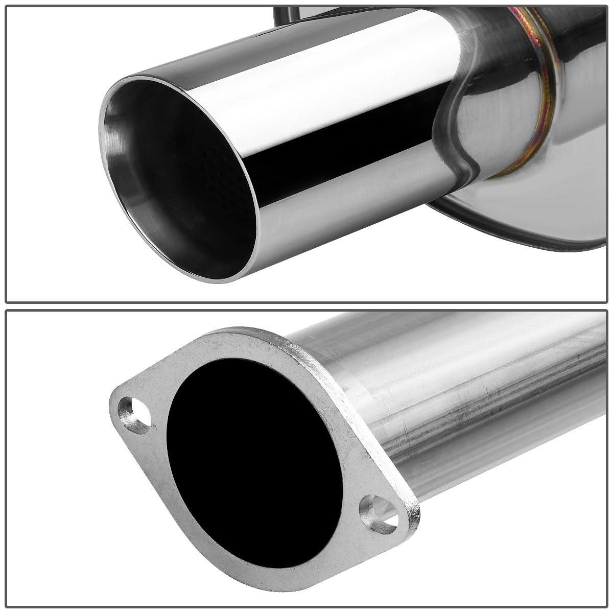 02-07 Subaru WRX/STI Catback Exhaust Single Rolled Tip Stainless Steel