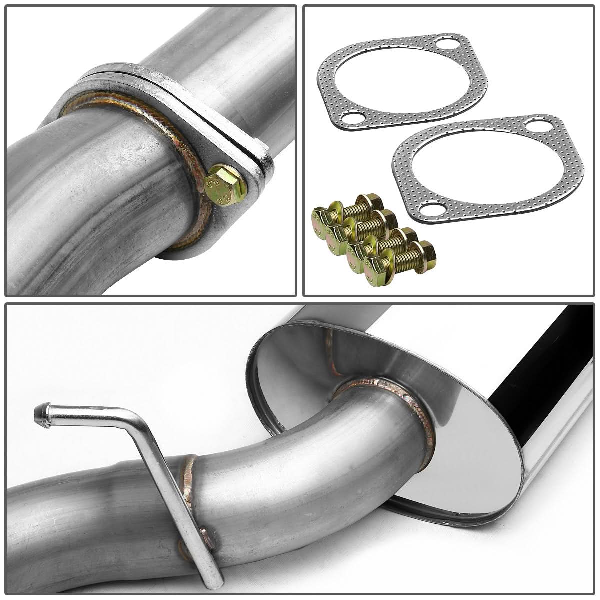 02-07 Subaru WRX/STI Catback Exhaust Single Rolled Tip Stainless Steel