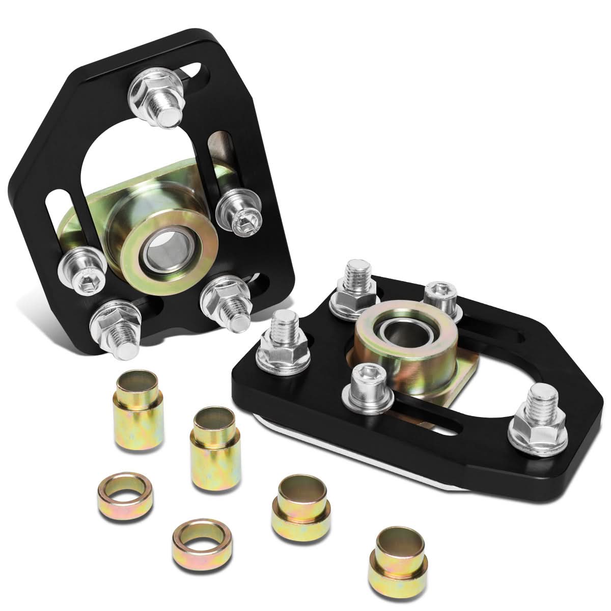 90-93 Ford Mustang Front Upper Camber Plates - Black