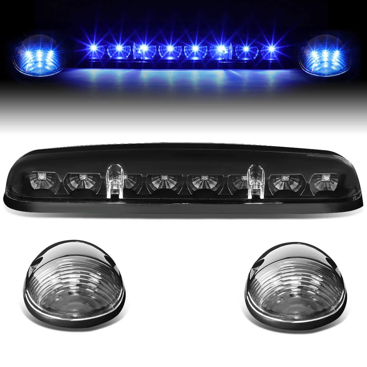02-07 Chevrolet Silverado / GMC Sierra Black Housing Blue LED Cab Light