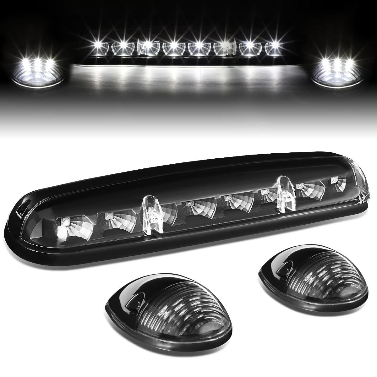 2002-2007 Chevrolet Silverado / GMC Sierra Cab Light - Black Housing / White LED